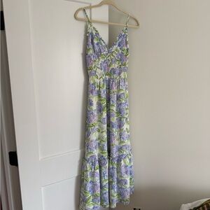 Hill House Lavender and Lime Maxi Dress